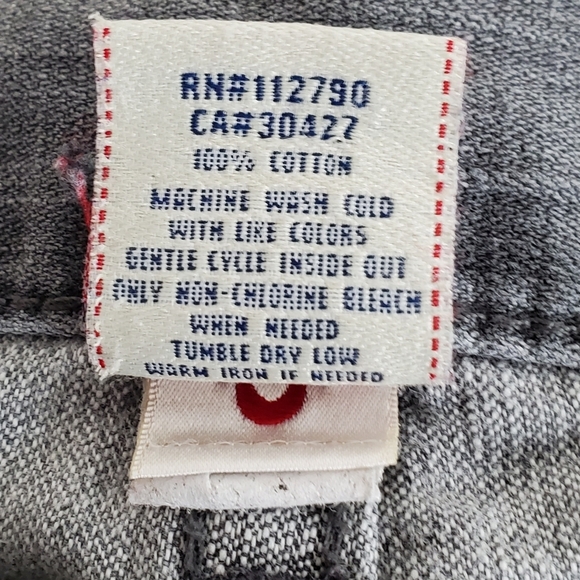 True Religion Ricky Straight Jeans Men's 34 Horseshoe Flap Back Pockets USA Made - Picture 14 of 15